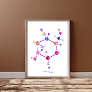 Glucose Molecule Biochemistry Art Print