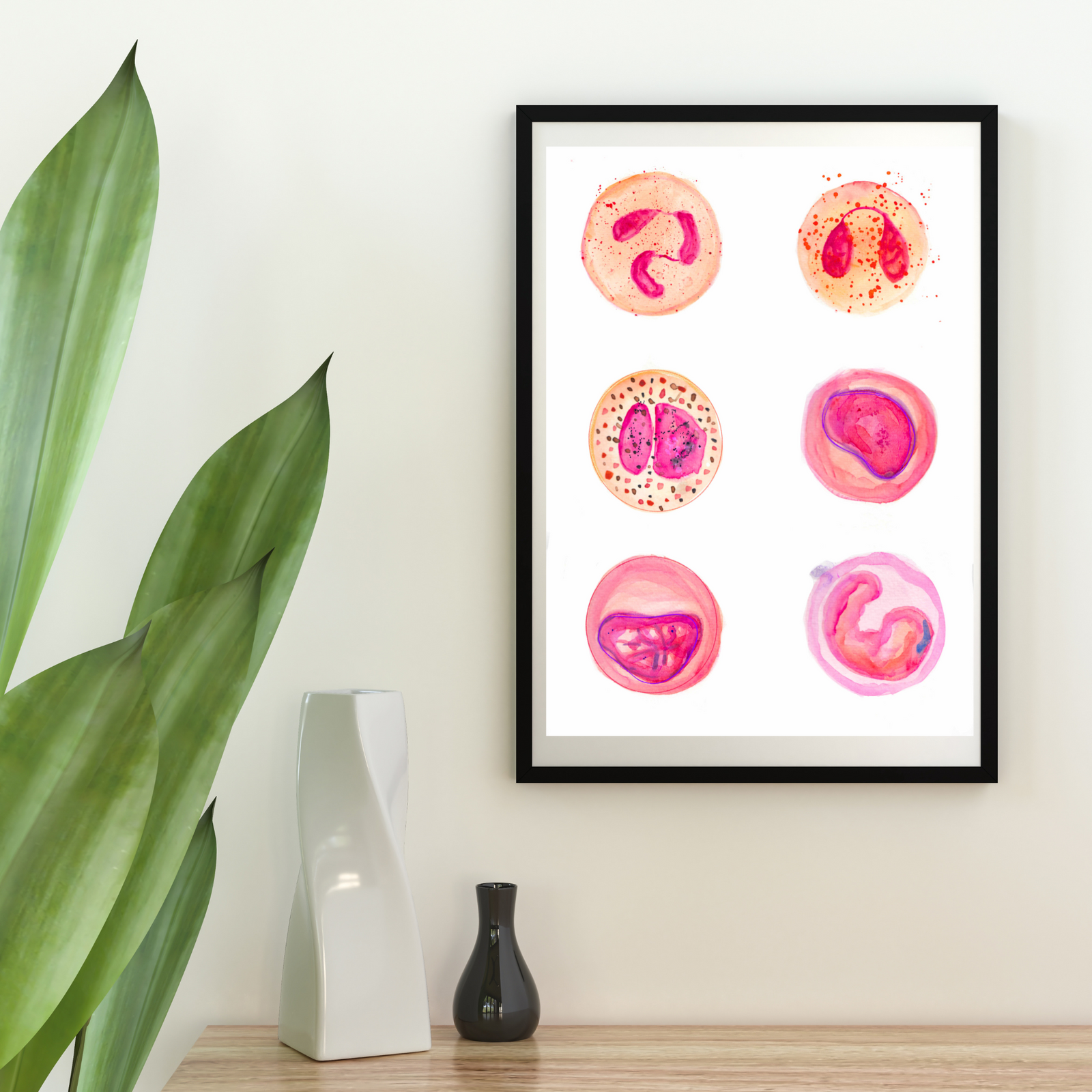 human leucocytes art print