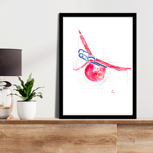 Brain Aneurysm Clipping Watercolor Painting