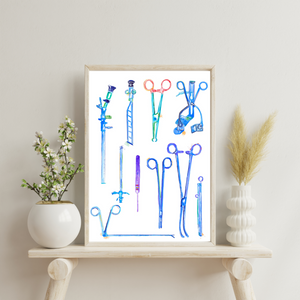 Urology Instruments Art Print