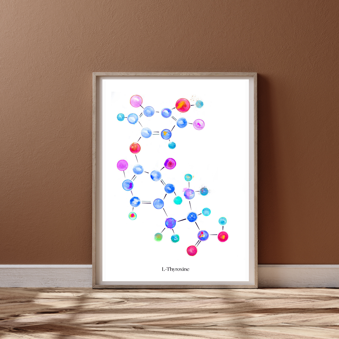 L-Thyroxine Molecule Art Print