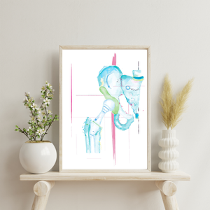 Hip Replacement Orthopedic Anatomy Art