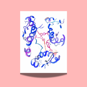 Human Insuline Folds Molecular Biology Art Print