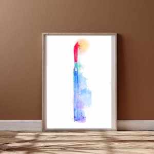 Scalpel Watercolor Abstract Surgery Art Print