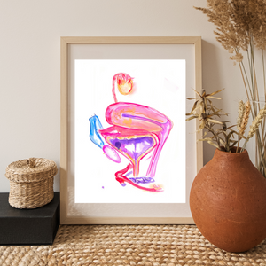 Uterus Ovary Bladder Anatomy Art Print