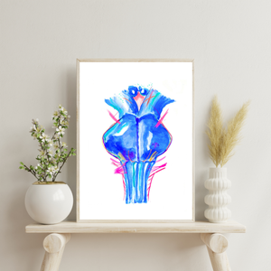 Brainstem Cranial Nerves Anatomy Art Print