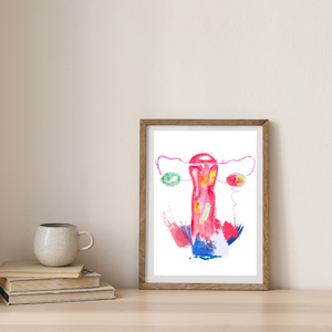OBGYN Artwork, Uterus Anatomy Art Print