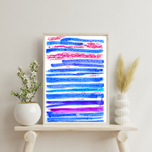 Skeletal Muscle Histology Watercolor Art Print