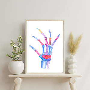 Hand Anatomy Orthopedic Surgery Physical Therapy Art Print (Copy)