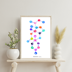 Prednison Molecule Art Print