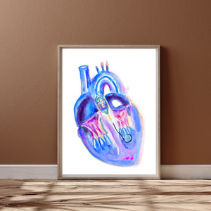 Transaortic Valve Replacement Watercolor Art Print