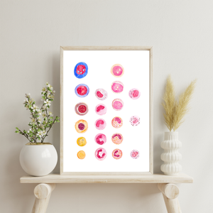 Blood Cell Art, Hematology Artwork, Science Medical Laboratory Wall Art