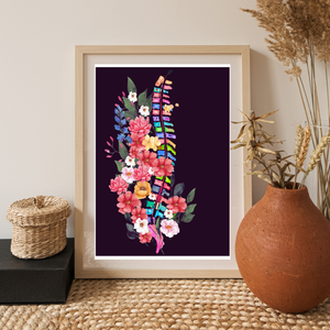 Floral Spine Anatomy Art