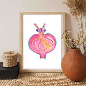 Glomerulus Kidney Watercolor Art Print