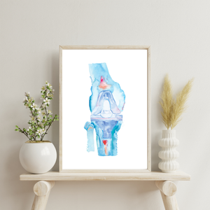 Knee Replacement Surgery Art Print, Orthopedic Surgery Wall Art