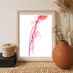 Brachial Artery Anatomy Art Print, Vascular Surgery Art, Traumatologist Gift