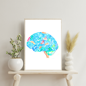 Brain Anatomy Art Print