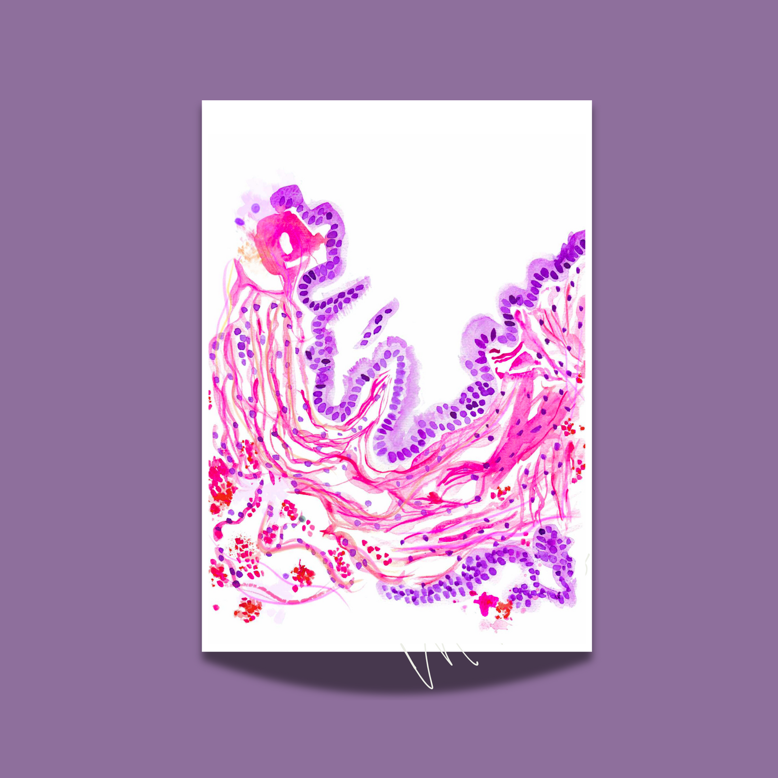 Lung -  Bronchiole Histology Watercolor Art