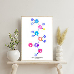 Gaba Molecule Neurotransmitter Art Print