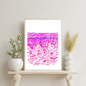 Epidermis Art - Dermatology Art - Dermatologist Gift - Esthetician Gift - Histopathologist Gift - Dermatologist Gift - Dermatologist Decor