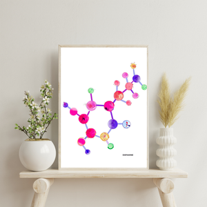Dopamine Art Print, Neurotransmitter Art Print