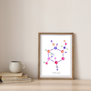 Glucose Molecule Biochemistry Art Print