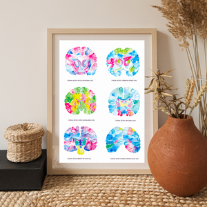 Brain Neuroanatomy Art, Neurologist Gift, Medical Office Decor