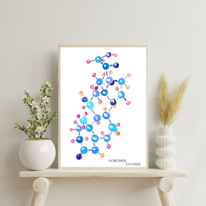 Cortisol Molecule Biochemistry Art