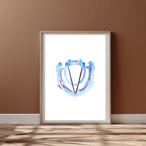 Vocal Cords Anatomy Art Print