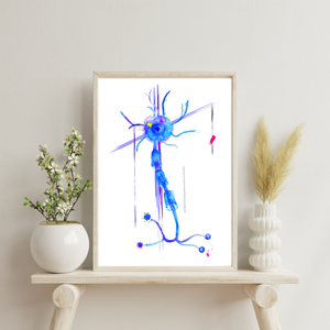 Neuron Abstract Art, Anatomy Art, Neuroscience Art, Neurologist Gift