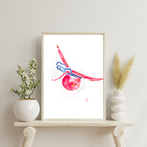 Brain Aneurysm Clipping Watercolor Painting