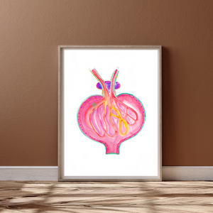 Glomerulus Kidney Watercolor Art Print