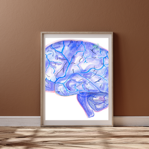 Brain Anatomy and Arteries Anatomy Art Print (Copy)