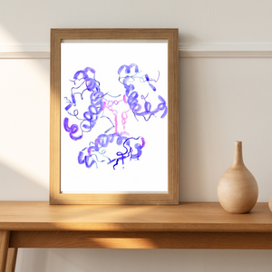 Human Insuline Folds Molecular Biology Art Print