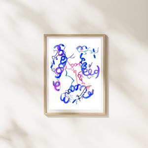 Human Insuline Folds Molecular Biology Art Print