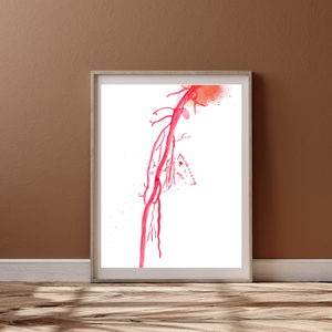 Brachial Artery Anatomy Art Print, Vascular Surgery Art, Traumatologist Gift