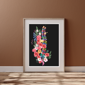 Floral Spine Anatomy Art