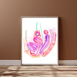 Female Pelvis Reproductive Organs Art Print