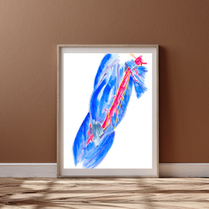 Arm Muscle and Artery Anatomy Art Print