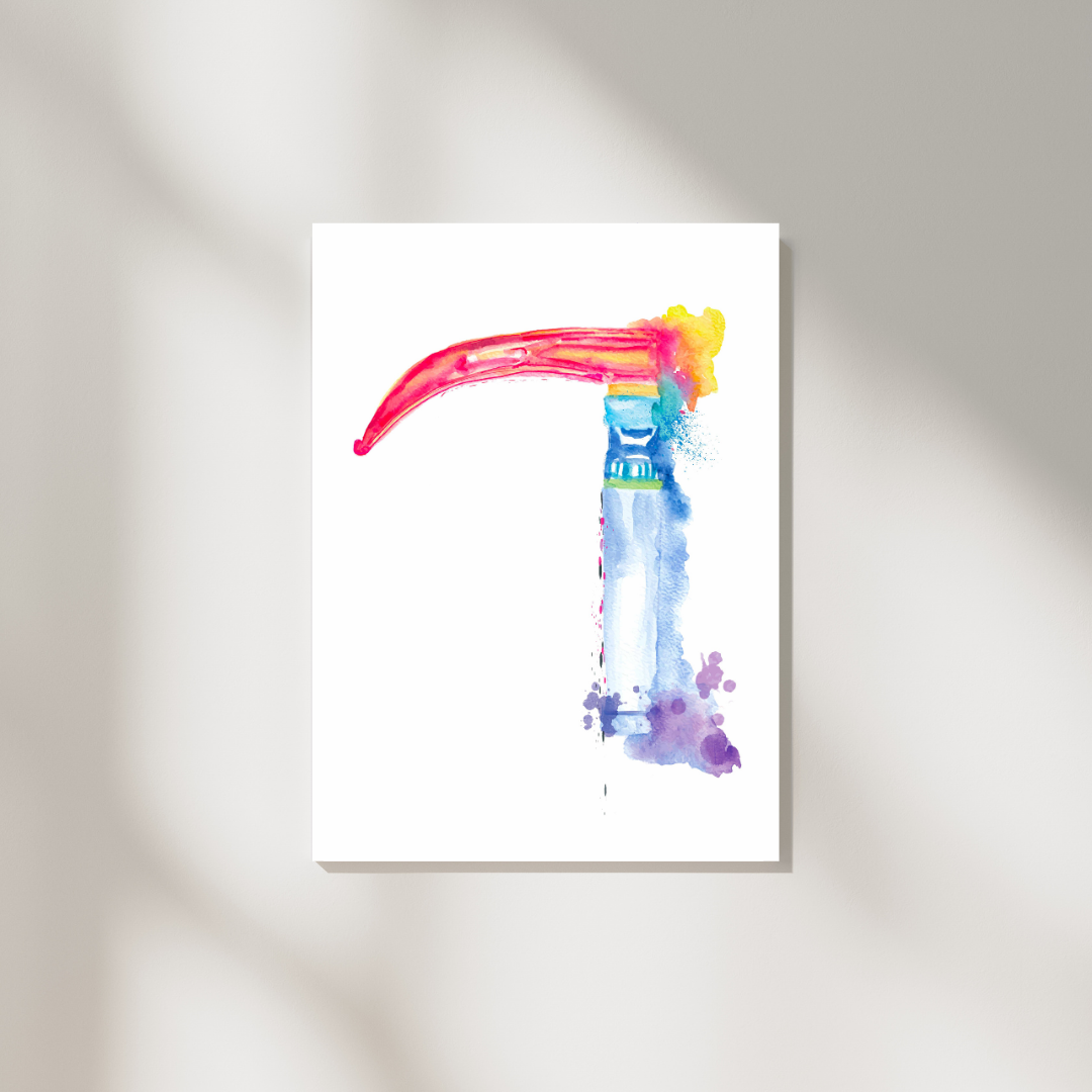 laryngoscope colorful art print