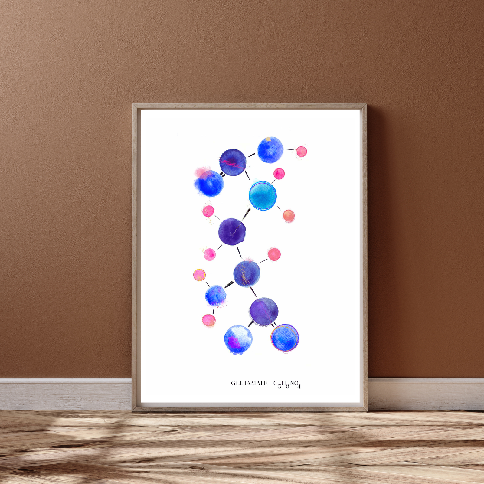 Glutamate Molecule Art Print