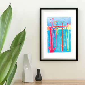 Kidney Physiology Abstract Art Print