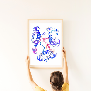 Human Insuline Folds Molecular Biology Art Print