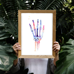 Hand Anatomy Art, Abstract Anatomy Art, Physical Medicine Wall Decor, Hand Surgeon Gift