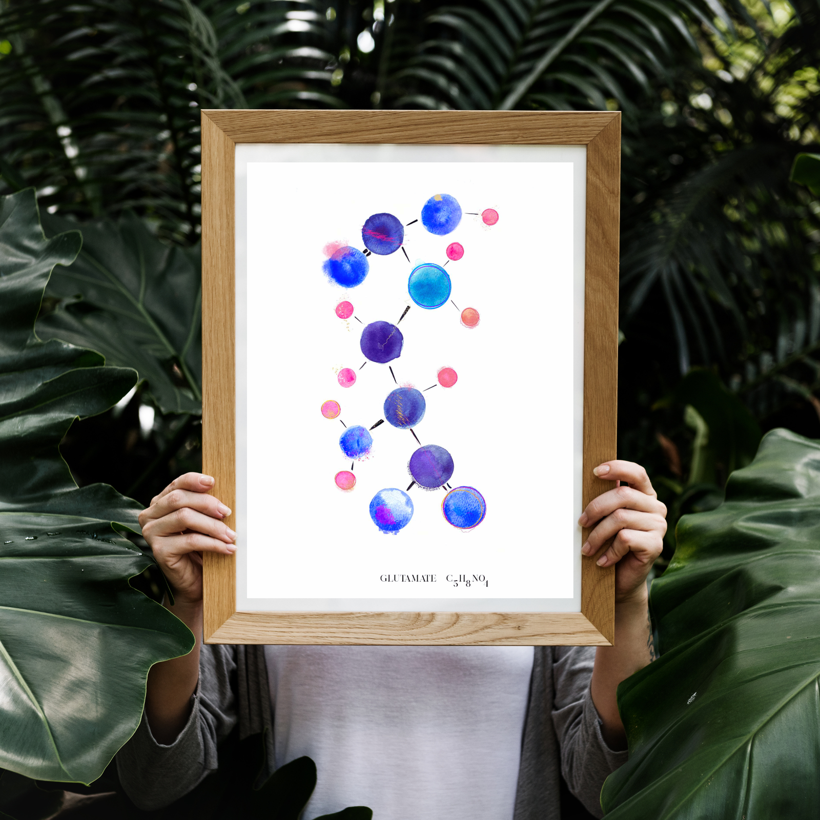 Glutamate Molecule Art Print