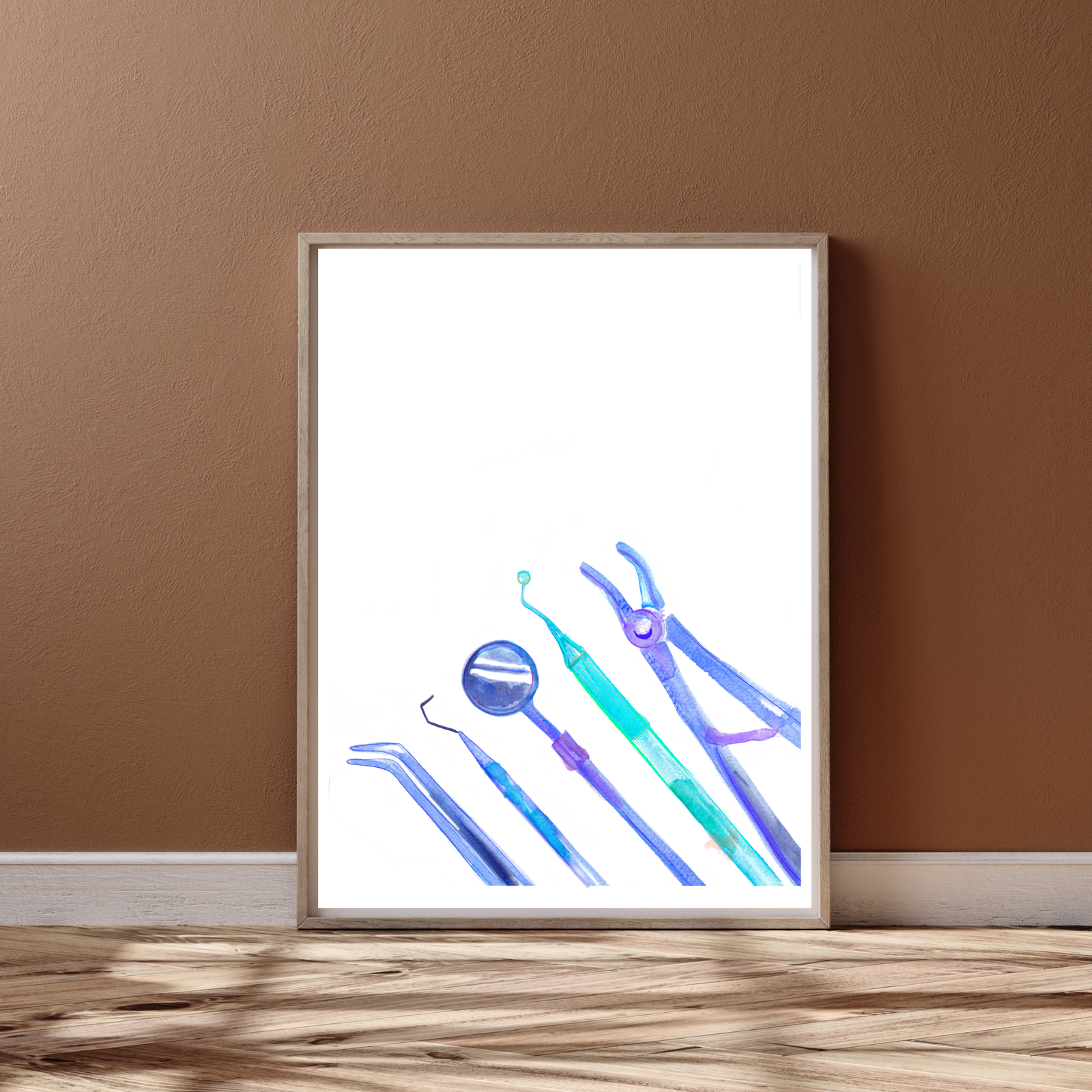 dental instruments art print