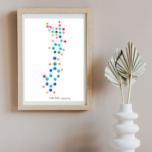 Folic Acid Molecule Art Print