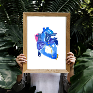 Heart Anatomy Art Print, Abstract Anatomy Print