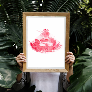 Cardiac Ultrasound Watercolor Art Print