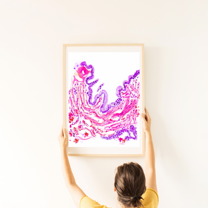 Lung -  Bronchiole Histology Watercolor Art